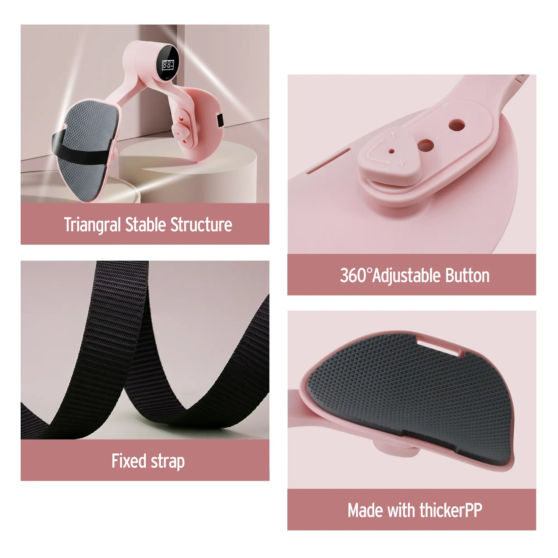 Smart Thigh Trainer for Women with Timer – Inner Thigh & Hip Exerciser, Use at Home or Sitting