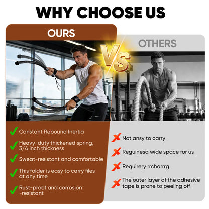 Winstao Cordless Battle Ropes for Home Gym - Cordless Training Rope Fitness Equipment for Men & Women, Weighted Workout Ropes for Hiit,Portable Exercise Battle Rope for Women & Men, Indoor & Outdoor Workoutsa