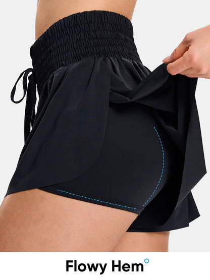 3 Pcs/Set Women'S High-Waisted 2-In-1 Athletic Skorts with Pockets – Flowy Gym Yoga Running Shorts for Workouts, Tennis, Golf - Breathable Spandex, Lounge & Summer Outdoor Activities