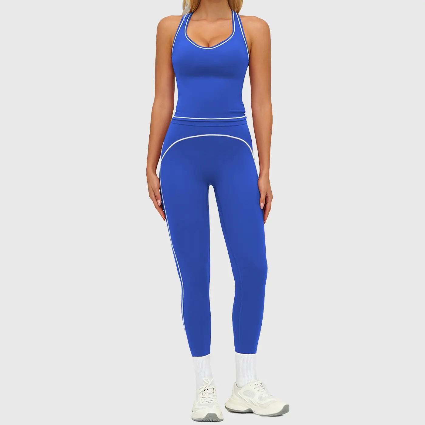 MFVIM Women’S Solid Backless Camisole Top & High-Waist Leggings Athletic Set, Sporty Comfortable Breathable Outfit for Yoga, Gym, Running, Valentine’S Day Gift for Her, Ladies Summer Sportswear