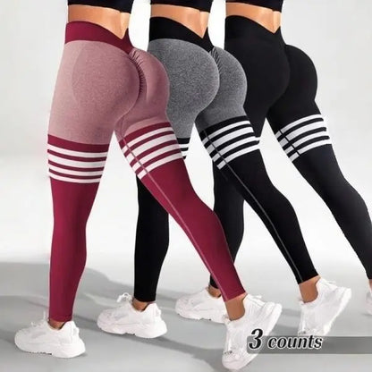 Hijesse Women'S 3 Pack High Waist Seamless Yoga Leggings, Butt Lifting Tummy Control Workout Pants, Stretch Athletic Gym Running Leggings for Daily Sports