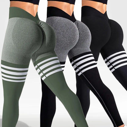 Hijesse Women'S 3 Pack High Waist Seamless Yoga Leggings, Butt Lifting Tummy Control Workout Pants, Stretch Athletic Gym Running Leggings for Daily Sports