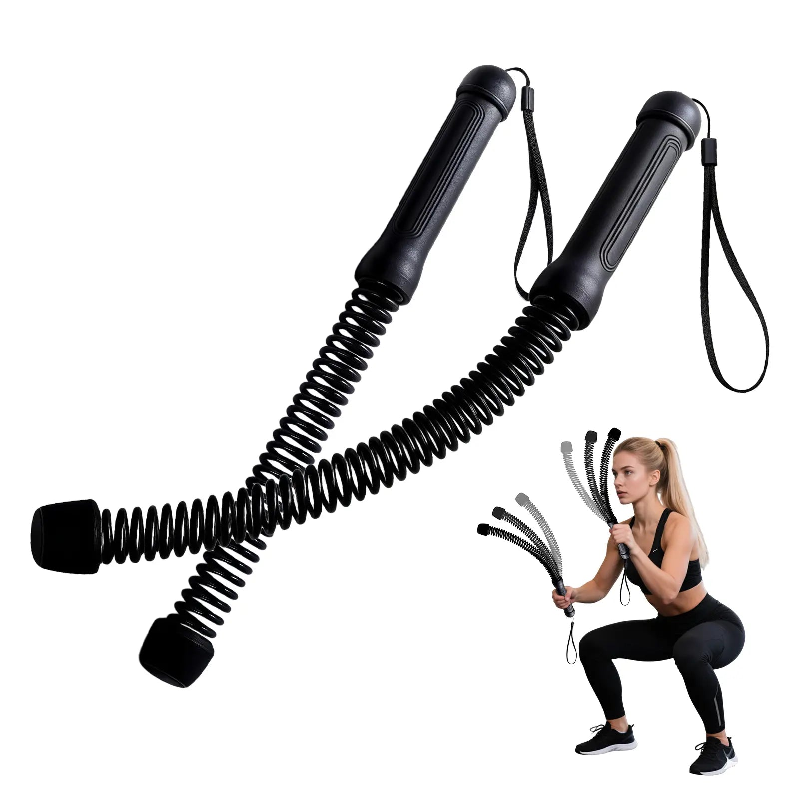 Winstao Cordless Battle Ropes for Home Gym - Cordless Training Rope Fitness Equipment for Men & Women, Weighted Workout Ropes for Hiit,Portable Exercise Battle Rope for Women & Men, Indoor & Outdoor Workoutsa