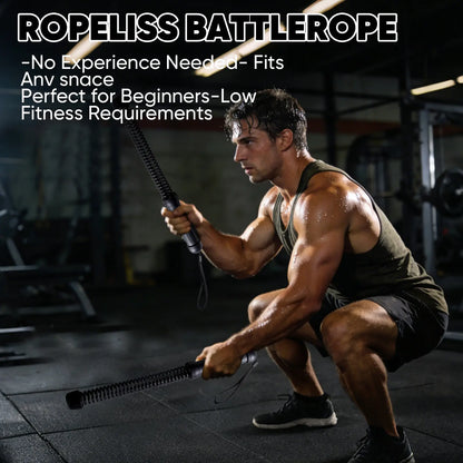 Winstao Cordless Battle Ropes for Home Gym - Cordless Training Rope Fitness Equipment for Men & Women, Weighted Workout Ropes for Hiit,Portable Exercise Battle Rope for Women & Men, Indoor & Outdoor Workoutsa